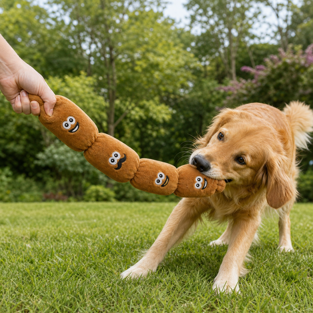Squeaky Sausage Plush Toy