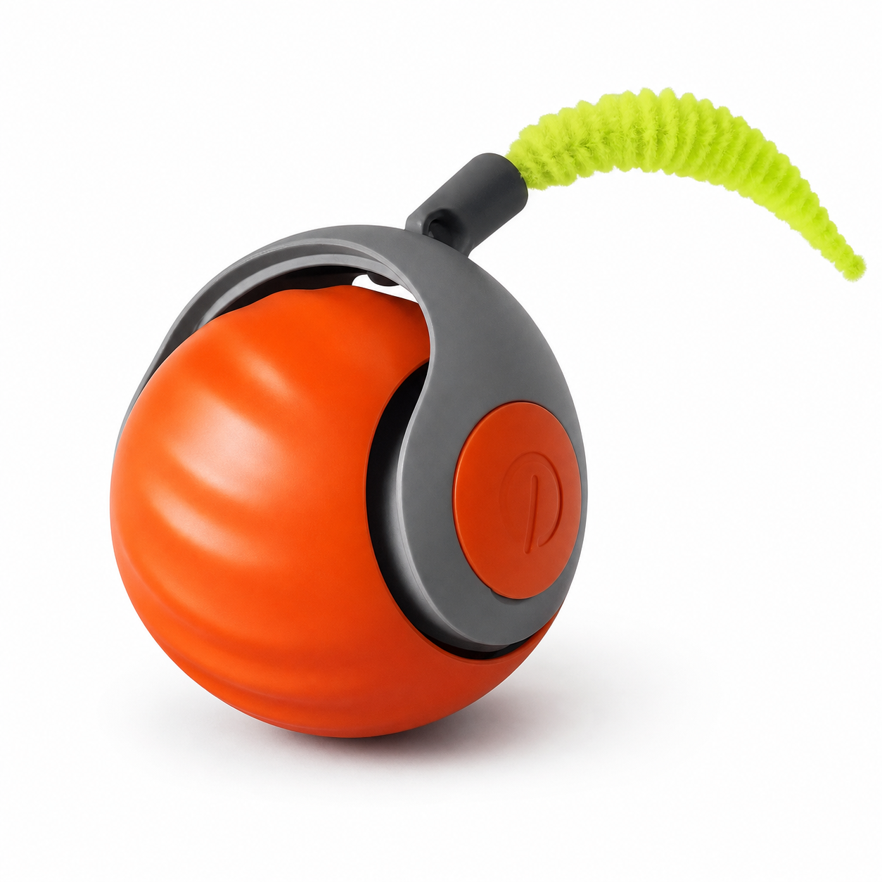 White background product photo of rechargeable rolling cat teaser ball